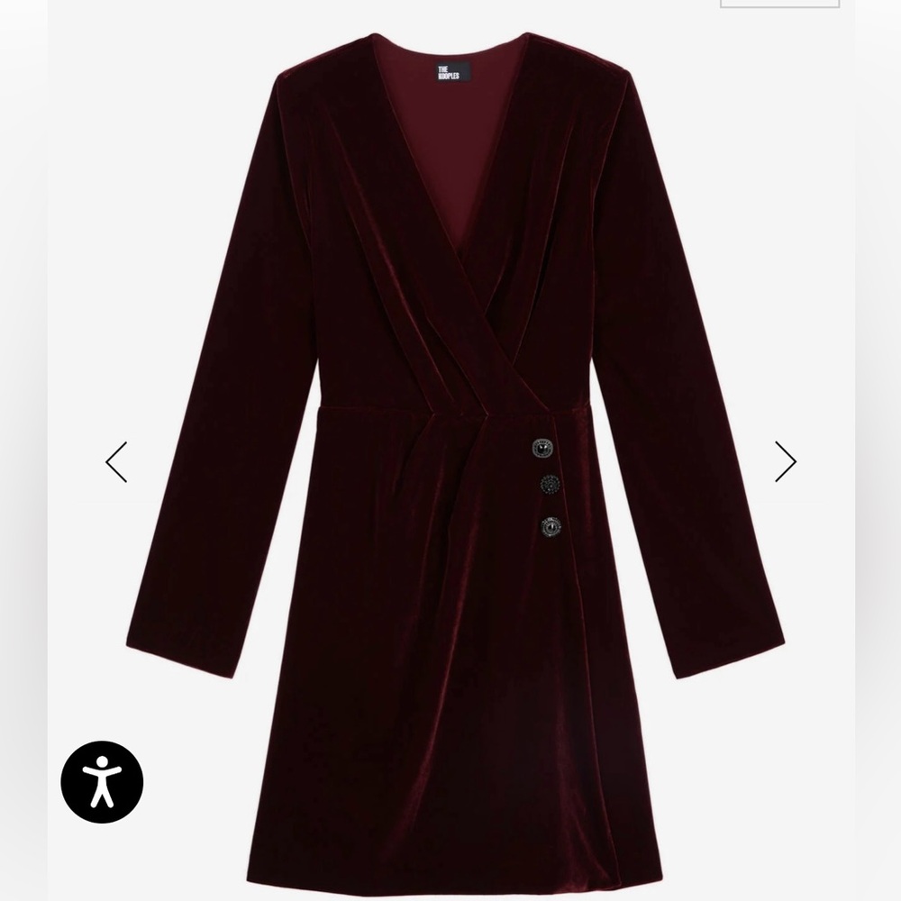 Elegant Burgundy Velvet Dress